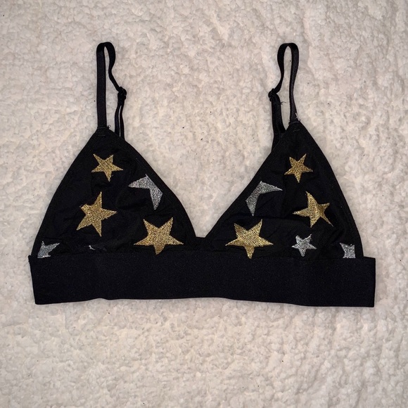 🔥SALE🔥VS PINK Embroidered Triangle Bralette S - Picture 4 of 7